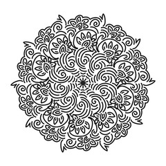Decorative round floral mandala. Floral designs for Business card, greeting card, wedding invitation, Gift voucher, background pattern, fashion design. vector illustration.