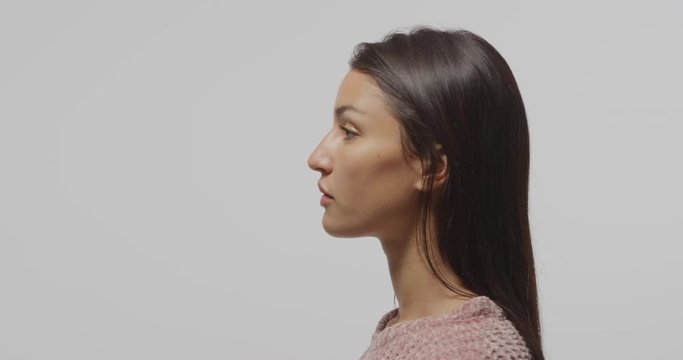 Profile of young woman 