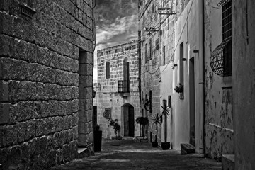 Narrow alleyways of the past in Malta