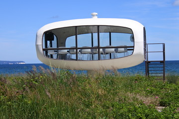 Die alte Rettungsstation am Strand von Binz auf der Insel Rügen