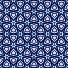 Seamless pattern for arabic motifs. Stars in blue tones.