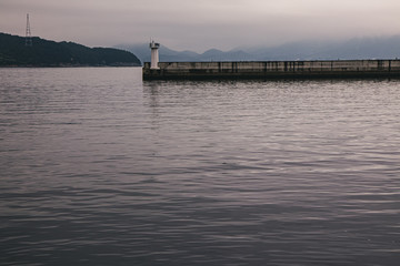 Fototapeta premium lighthouse at sunset