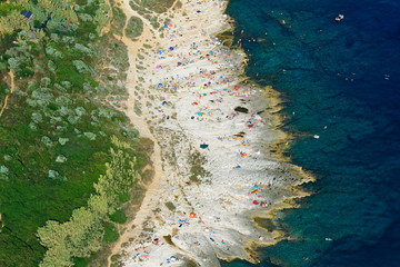 Aerial view of Kamenjak peninsula in Istria, Croatia