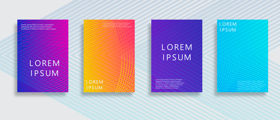 Minimal covers design. Colorful halftone gradients. Future geometric patterns. Eps10 vector.
