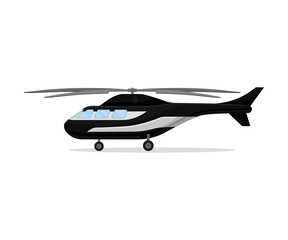 Police helicopter. Vector illustration on a white background.