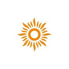 Sun logo design template vector