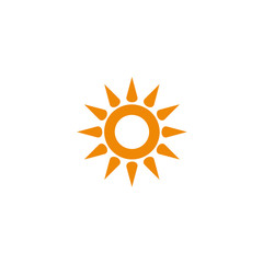 Sun logo design template vector