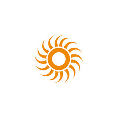 Sun logo design template vector