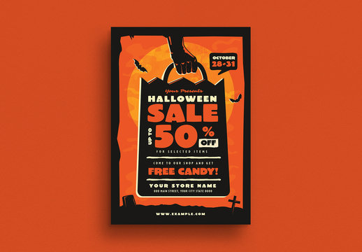 Halloween Sale Event Flyer Layout