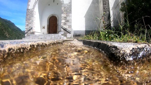 Santa Elena Hermitage, Biescas in Tena Valley, Pyrenees, Huesca Province, Aragon, Spain.
