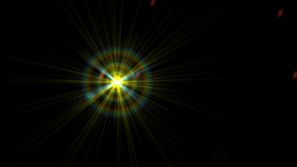 Bright Yellow Lens Flare
