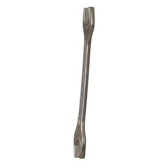 Silver two way metal wrench isolated on white background. 3D rendering of excellent quality in high resolution