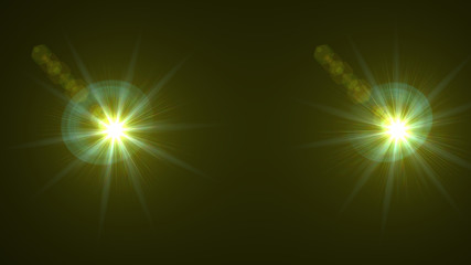 Bright Yellow Lens Flare