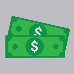 Money icon in flat design.