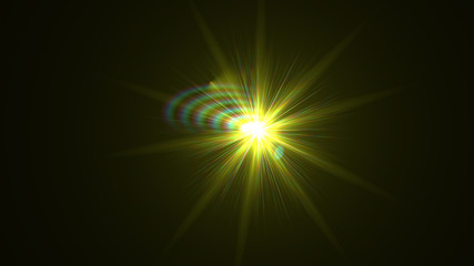 Bright Yellow Lens Flare