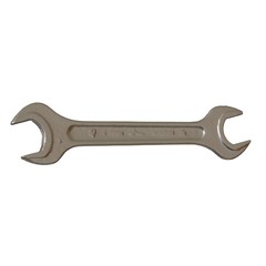 Silver two way metal wrench isolated on white background. 3D rendering of excellent quality in high resolution