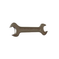 Silver two way metal wrench isolated on white background. 3D rendering of excellent quality in high resolution