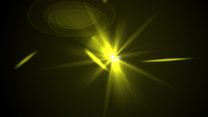 Bright Yellow Lens Flare