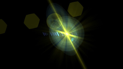 Bright Yellow Lens Flare
