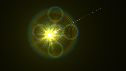 Bright Yellow Lens Flare