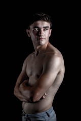 Fototapeta premium Low Key Studio Portrait