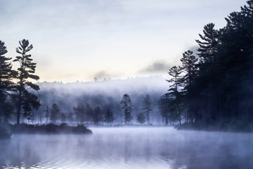 Obraz na płótnie Canvas Fog on the Lake