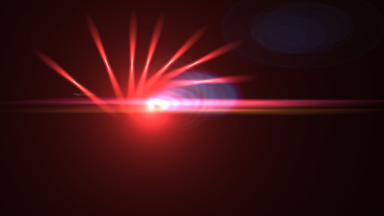 Bright Red Lens Flare