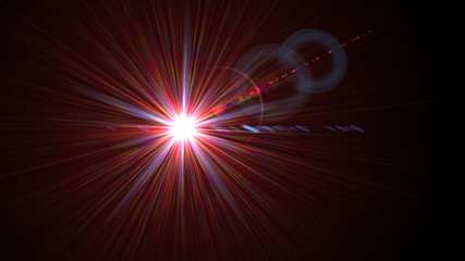 Bright Red Lens Flare