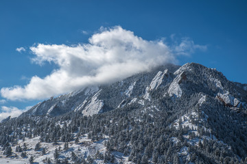 Winter scenery in Boulder, Colorado