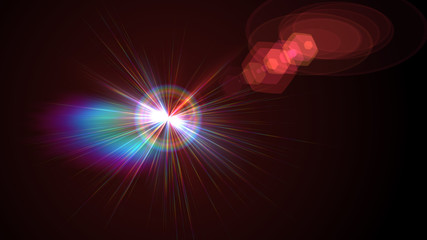 Bright Red Lens Flare