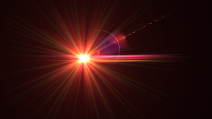 Bright Red Lens Flare