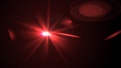 Bright Red Lens Flare