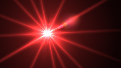 Fototapeta premium Bright Red Lens Flare