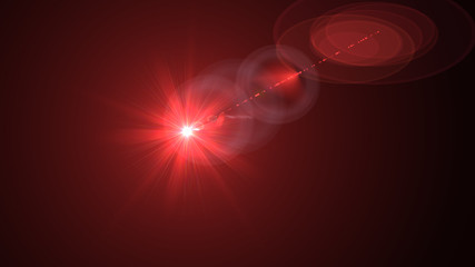 Bright Red Lens Flare