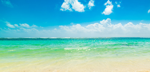 Colorful coast in Guadeloupe