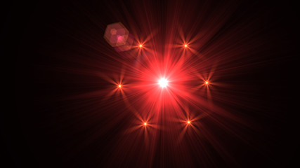Bright Red Lens Flare