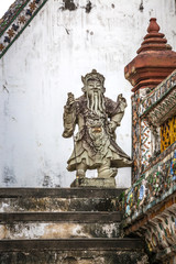 Fototapeta na wymiar Statue at Wat Arun Temple, Bangkok, Thailand.