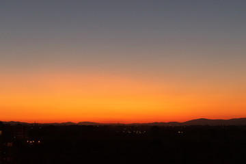 sunset in the mountains