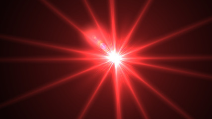 Obraz premium Bright Red Lens Flare