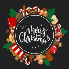 Christmas illustrations set