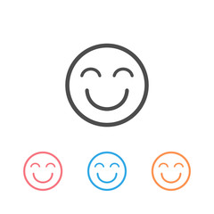 Emoji Happy Icon Set Vector
