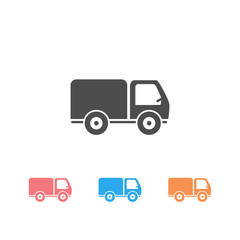 Fast truck. Fast delivery icon set.