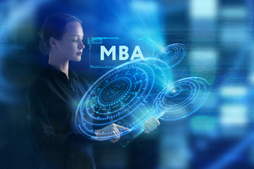 The concept of business, technology, the Internet and the network. A young entrepreneur working on...