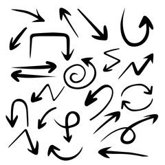 Hand drawn arrow vector illustration