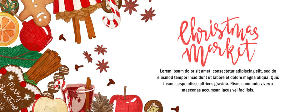Christmas illustrations set