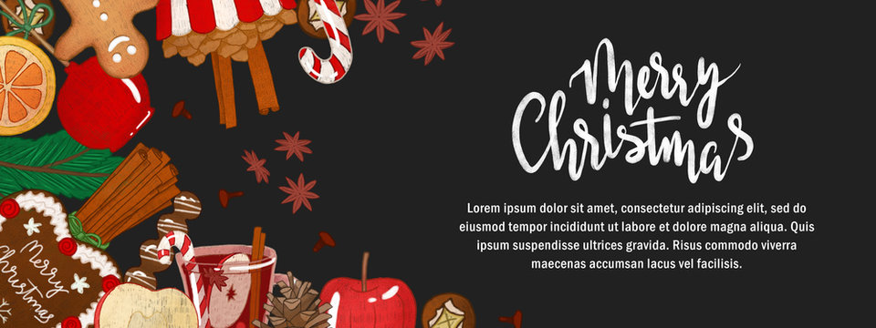Christmas illustrations set