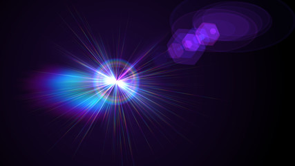 Bright Purple Lens Flare
