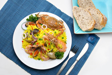 Rice with seafood 