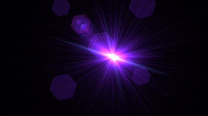 Obraz premium Bright Purple Lens Flare