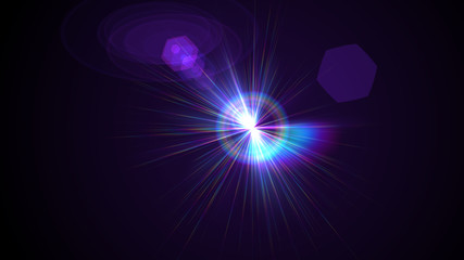 Bright Purple Lens Flare